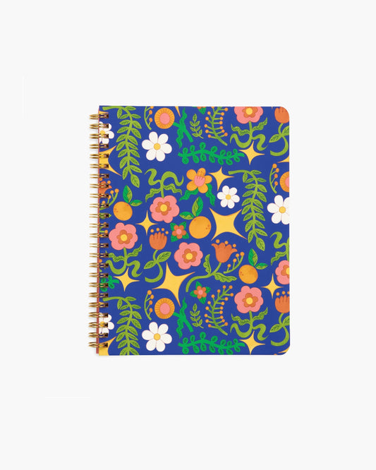 Rough Draft Mini Notebook - Navy Star Floral [PRE ORDER]