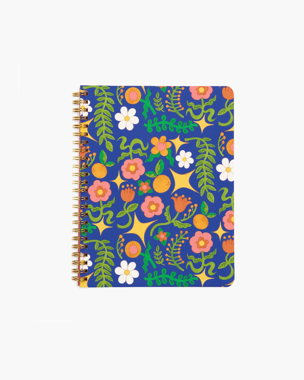 Rough Draft Mini Notebook - Navy Star Floral