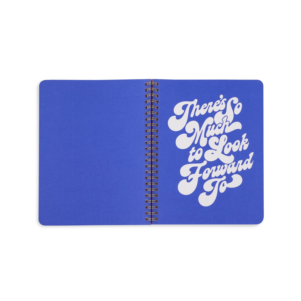 Rough Draft Mini Notebook - Navy Star Floral