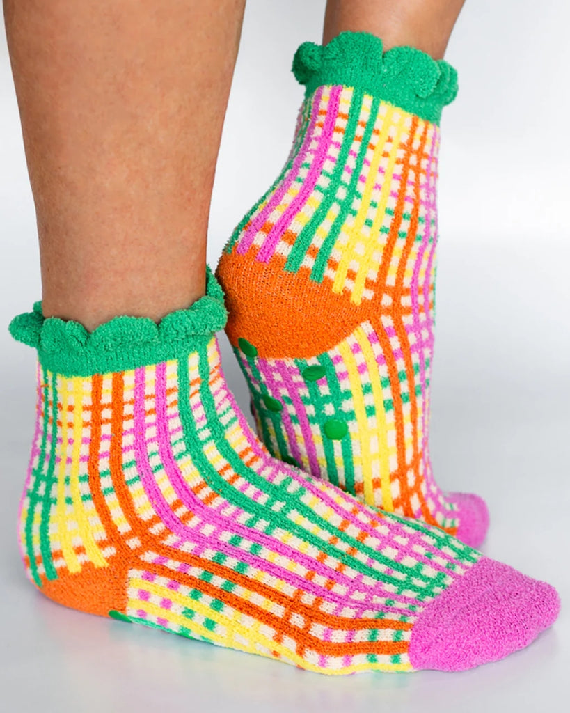 Cozy Grip Socks - Colorful Grid [PRE ORDER]