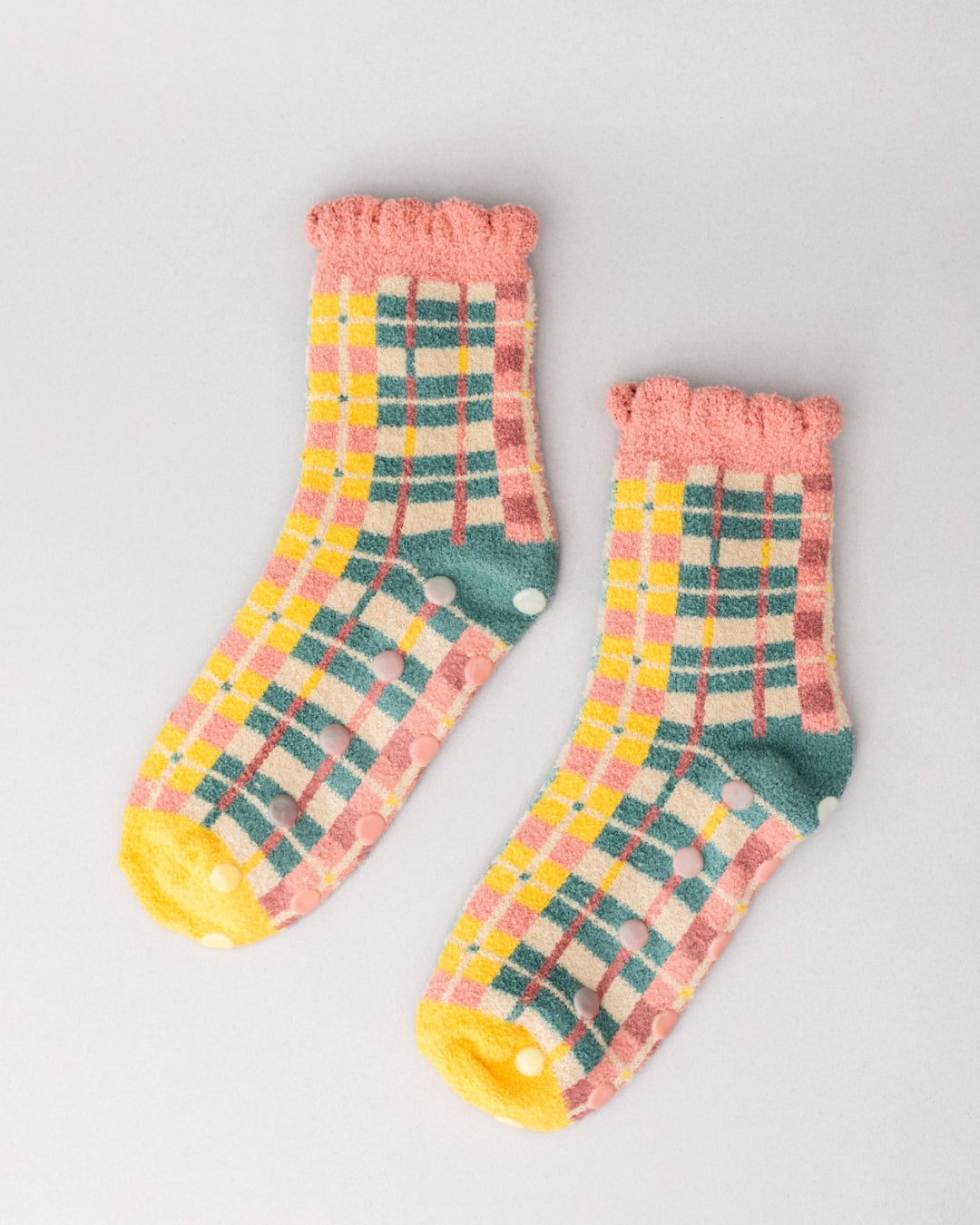 Cozy Grip Socks - Plaid [PRE ORDER]