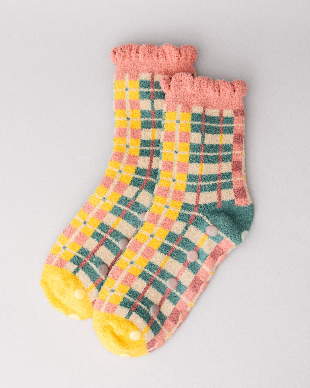 Cozy Grip Socks - Plaid [PRE ORDER]