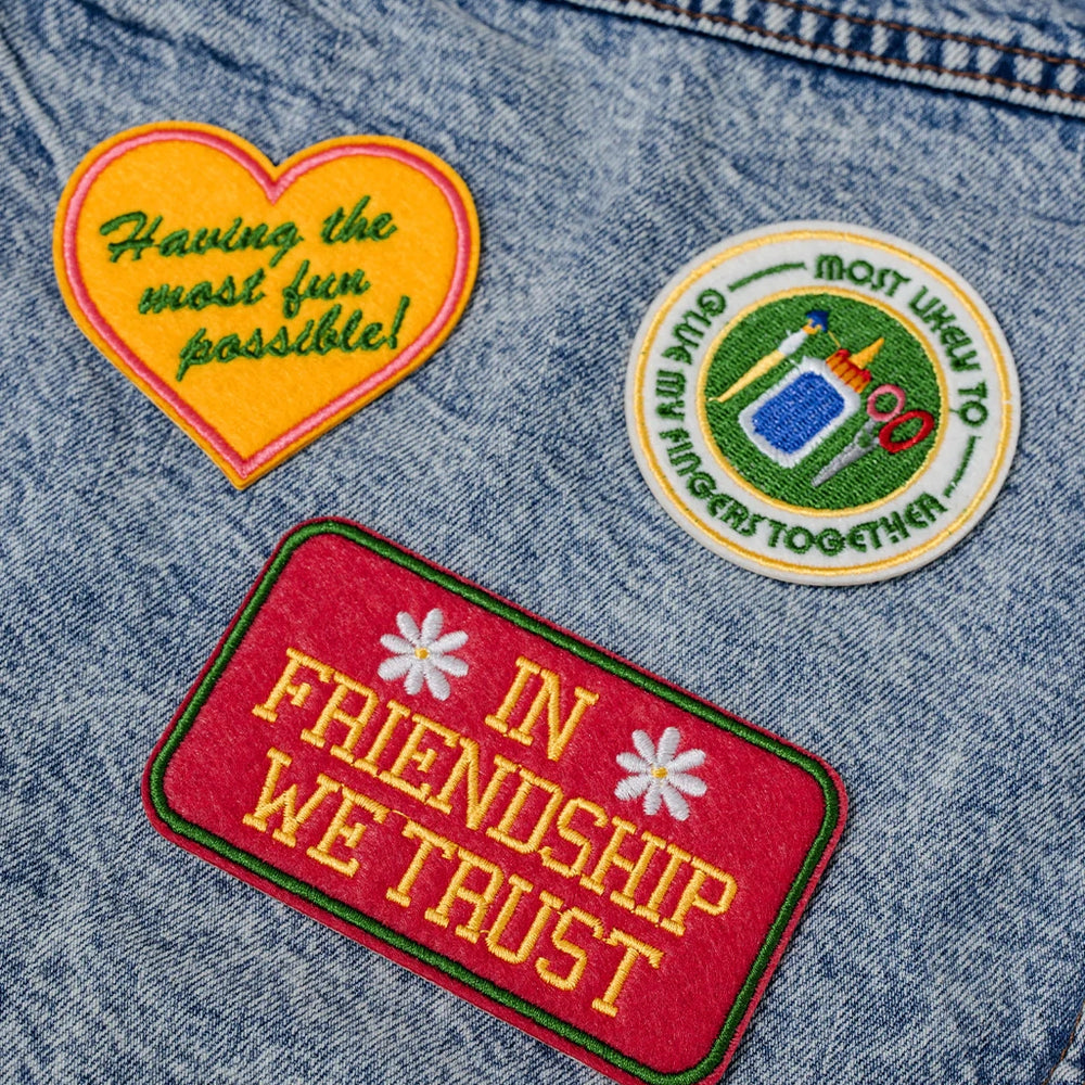 
                      
                        Embroidered Sticker Patches - In Friendship We Trust [PRE ORDER]
                      
                    