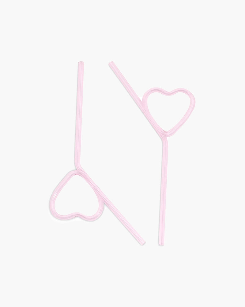 Glass Straw Set - Heart [PRE ORDER]