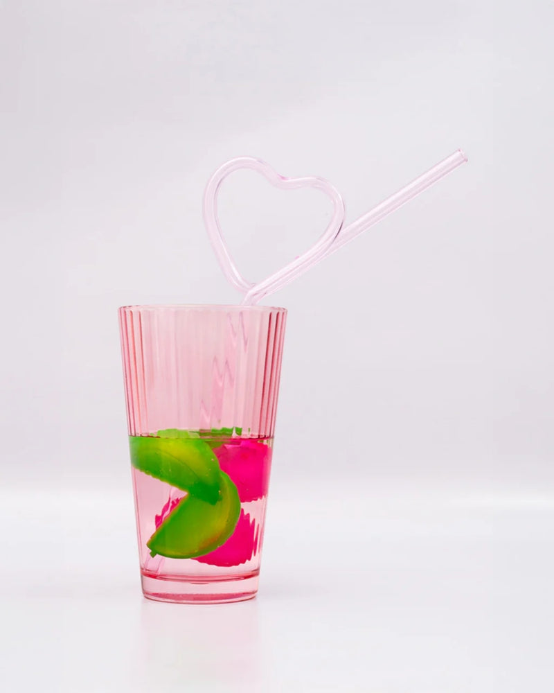 Glass Straw Set - Heart [PRE ORDER]