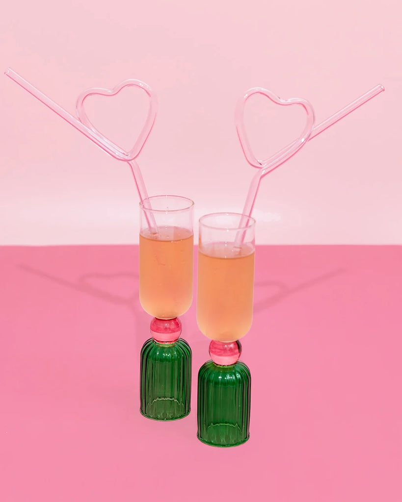 Bar Glass Set Tipsy Turvy - Pink & Green [PRE ORDER]