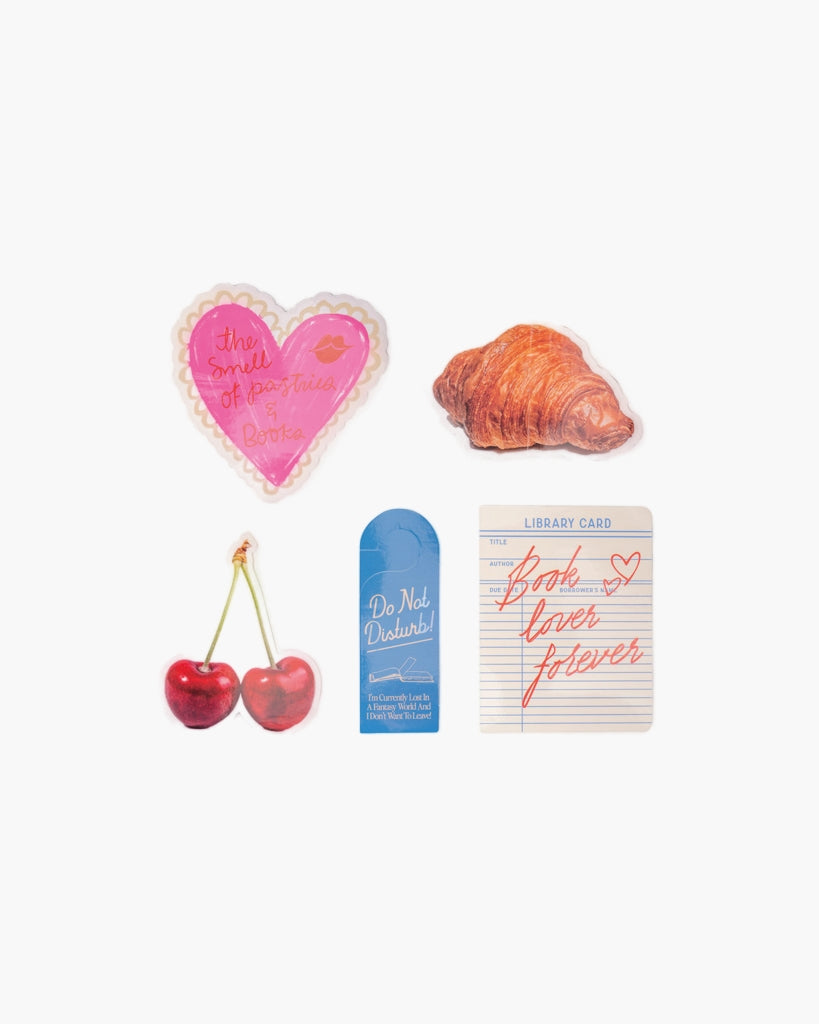 Stick With It! Big Vinyl Stickers - Pastries And Books [PRE ORDER]