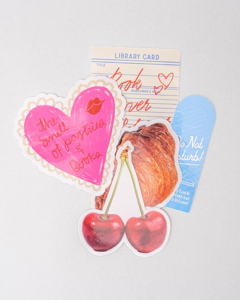 Stick With It! Big Vinyl Stickers - Pastries And Books [PRE ORDER]