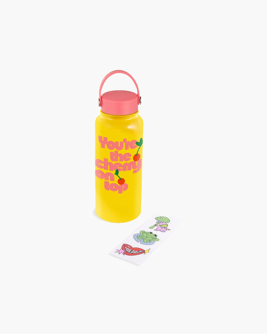 Stainless Steel Water Bottle - Cherry on Top [PRE ORDER]