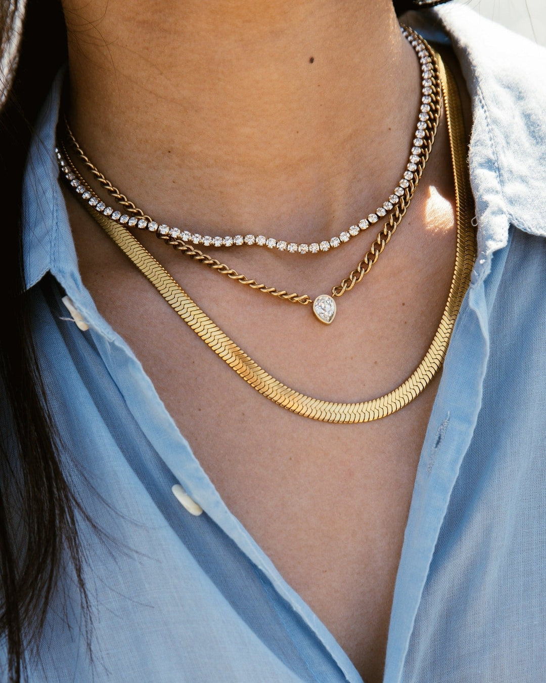 Hey Harper | Necklace - Aurea Tennis – A Little Bird Told Me