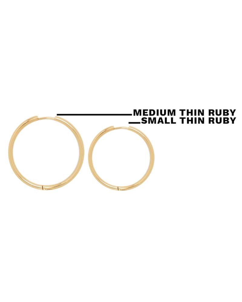 
                      
                        Earrings - Thin Ruby Gold [PRE ORDER]
                      
                    