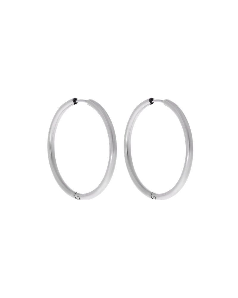 Earrings - Thin Ruby Silver [PRE ORDER]