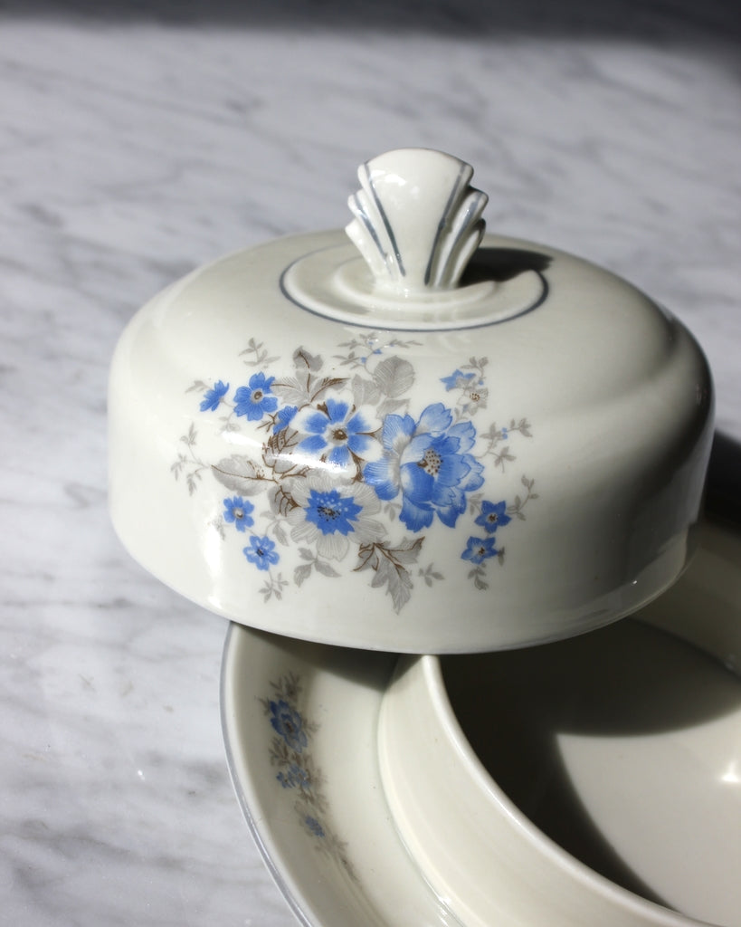 Vintage Selection - Butter Dish Blue Blossom