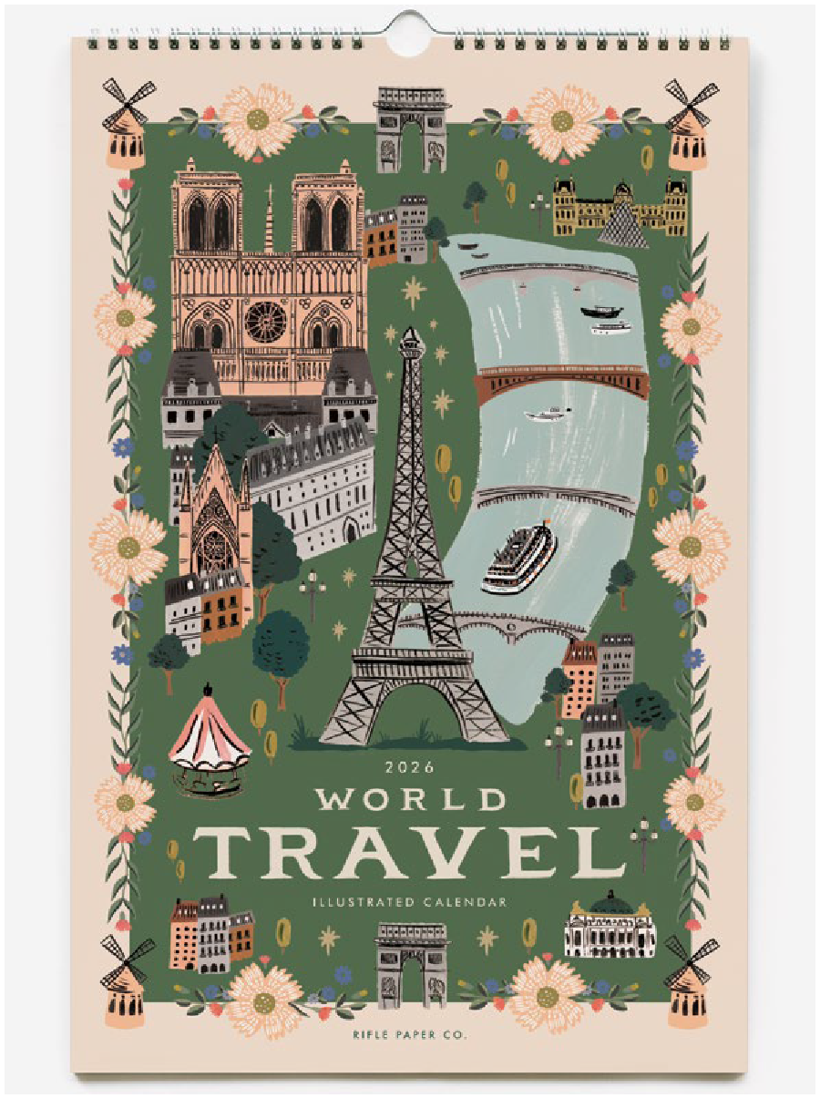 Wall Calendar 2026 - World Travel [PRE ORDER]