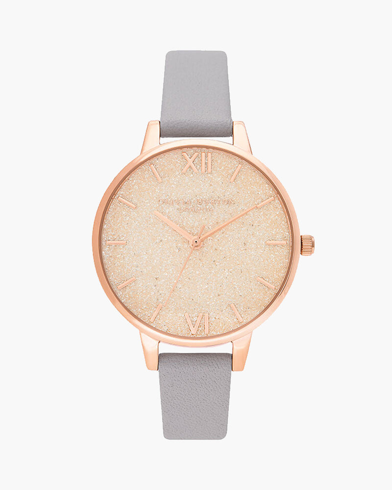 Glitter Dial - Grey Lilac & Pale Rose Gold