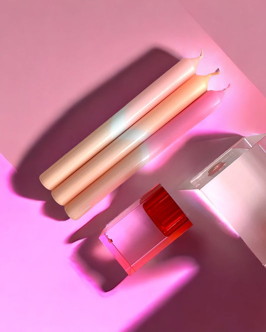 Dip Dye Glossy Candle - Platin [PRE ORDER]