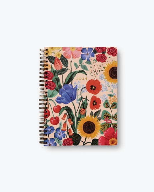 12-Month Softcover Spiral Planner 2024 - Blossom