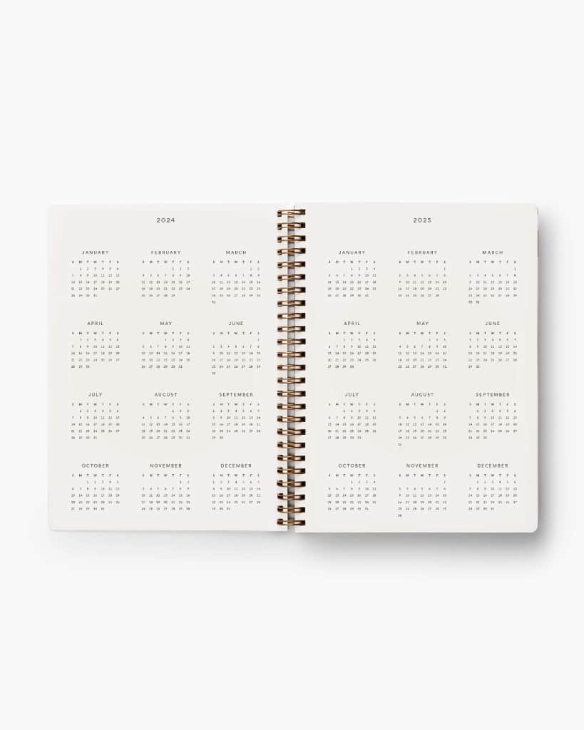 12-Month Softcover Spiral Planner 2024 - Flores