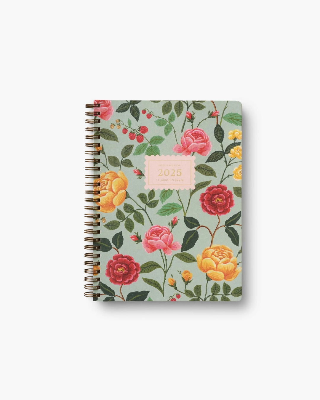 12-Month Softcover Spiral Planner 2025 - Roses