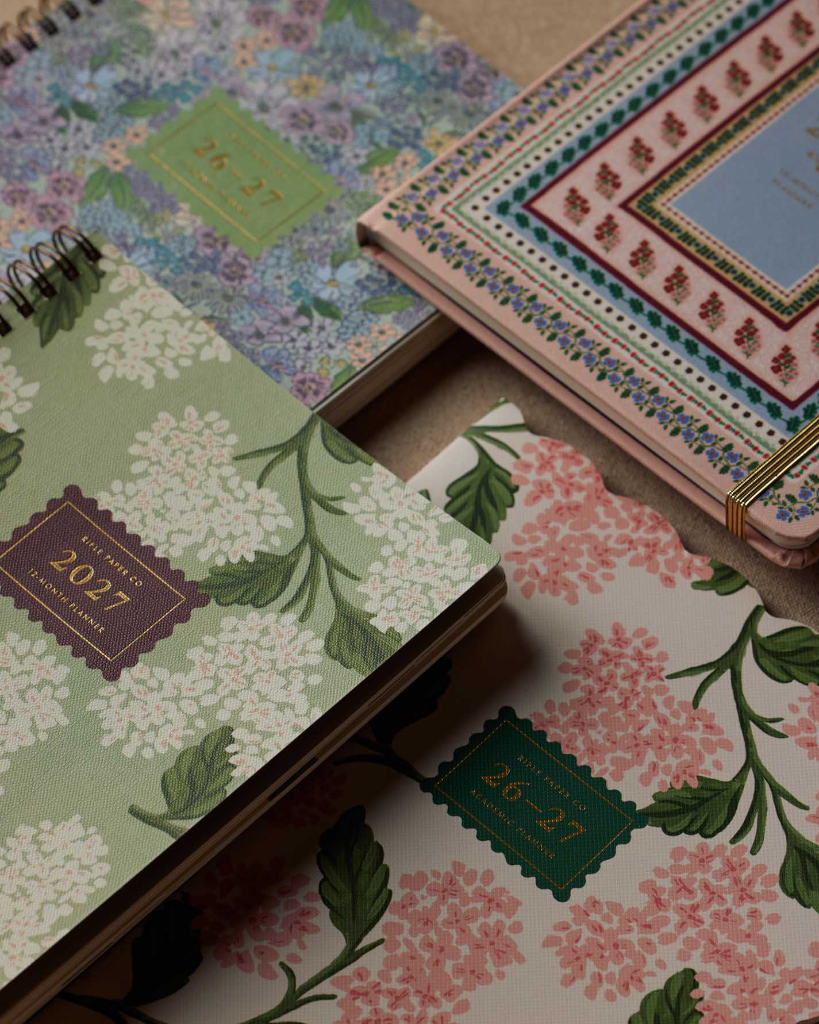 12-Month Softcover Spiral Planner 2027 - Sage Hydrangea