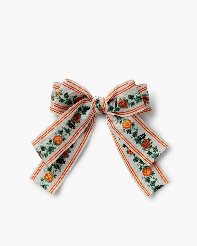 Jacquard Bow Clip - Pumpkin Patch [PRE ORDER]