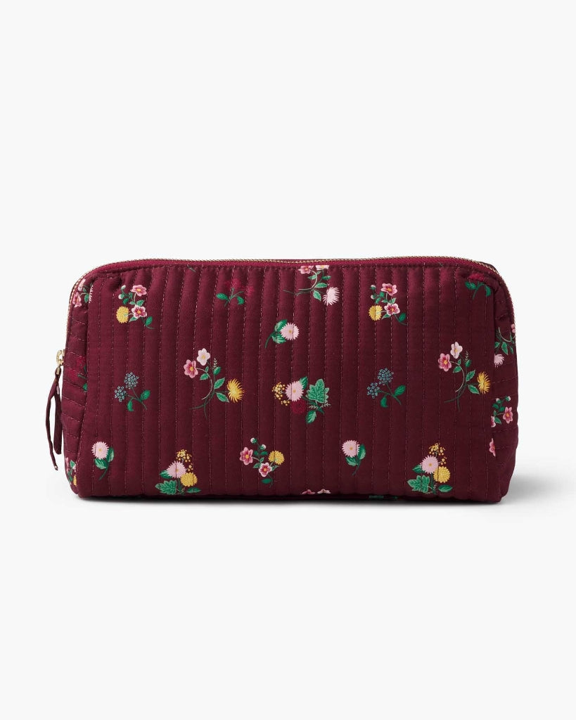 Large Quilted Cosmetic Pouch - Ditsy Dahlia [PRE ORDER]