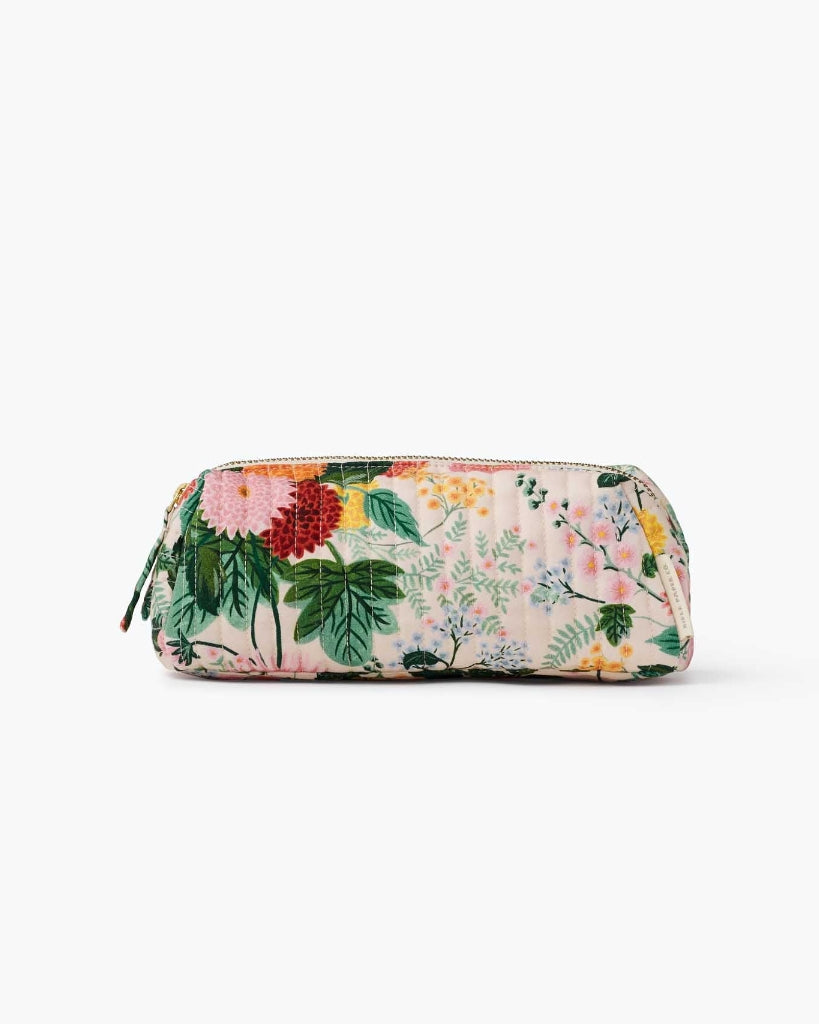 Small Quilted Cosmetic Pouch - Dahlia