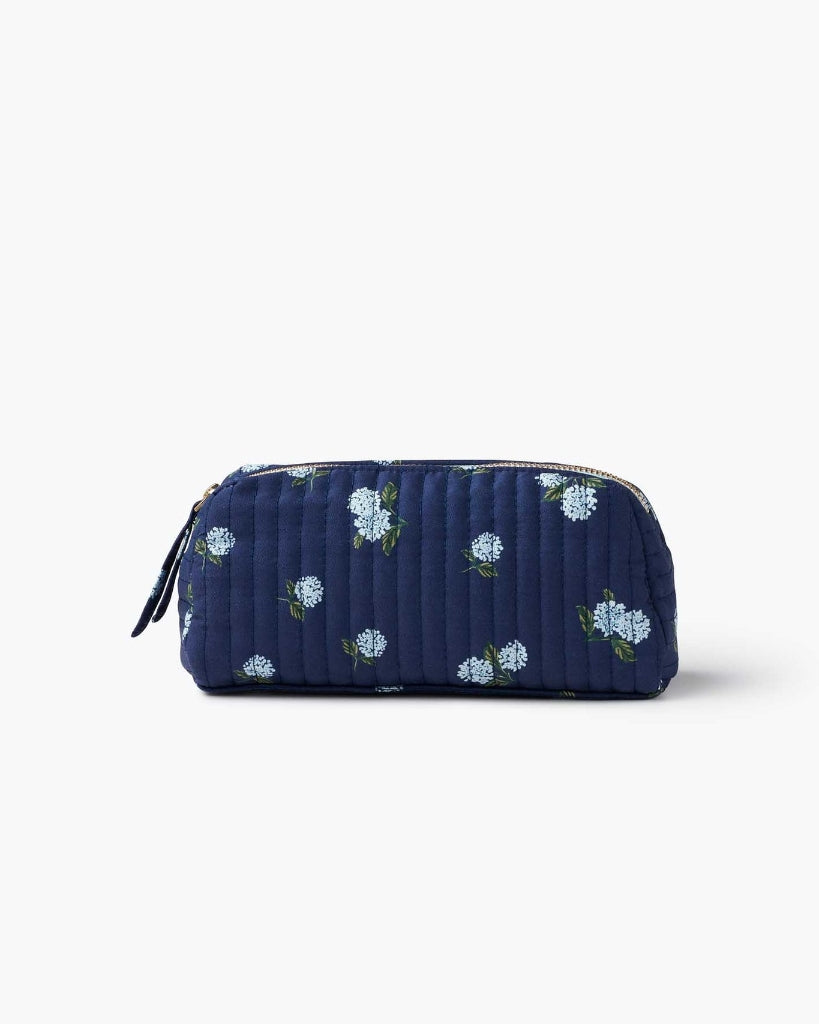Small Quilted Cosmetic Pouch - Ditsy Hydrangea [PRE ORDER]