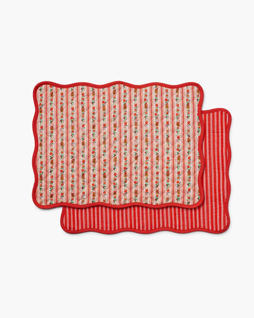 Quilted Cotton Placemats - Holly Jolly [PRE ORDER]