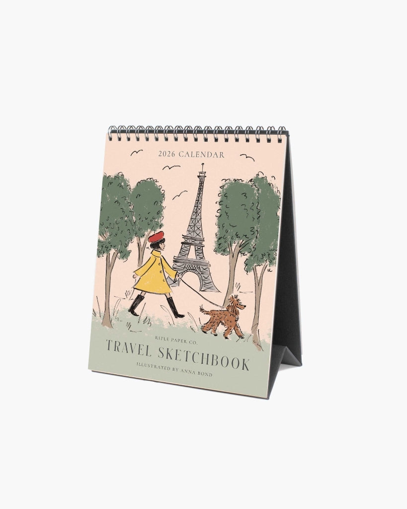 Desk Calendar 2026 - Travel Sketchbook