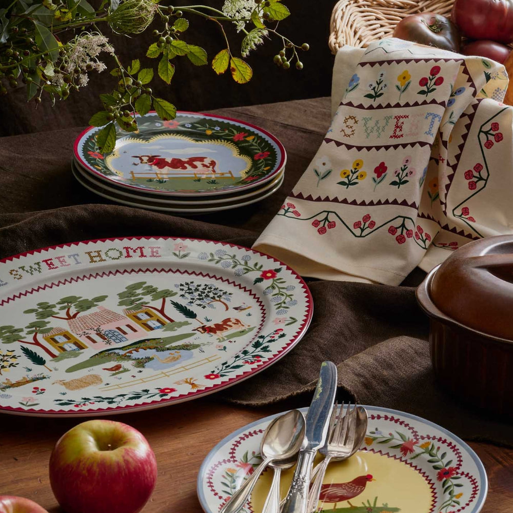 Porcelain Dessert Plate Set - Home Sweet Home [PRE ORDER]