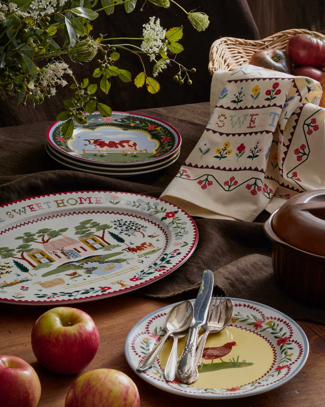 Porcelain Dessert Plate Set - Home Sweet Home [PRE ORDER]