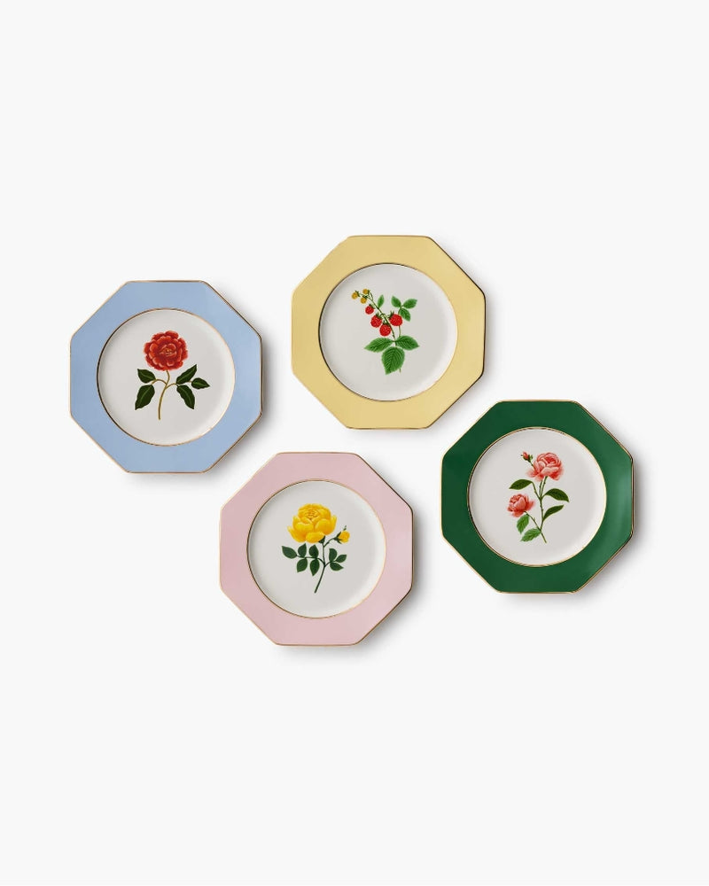 Porcelain Dessert Plate Set - Roses [PRE ORDER]