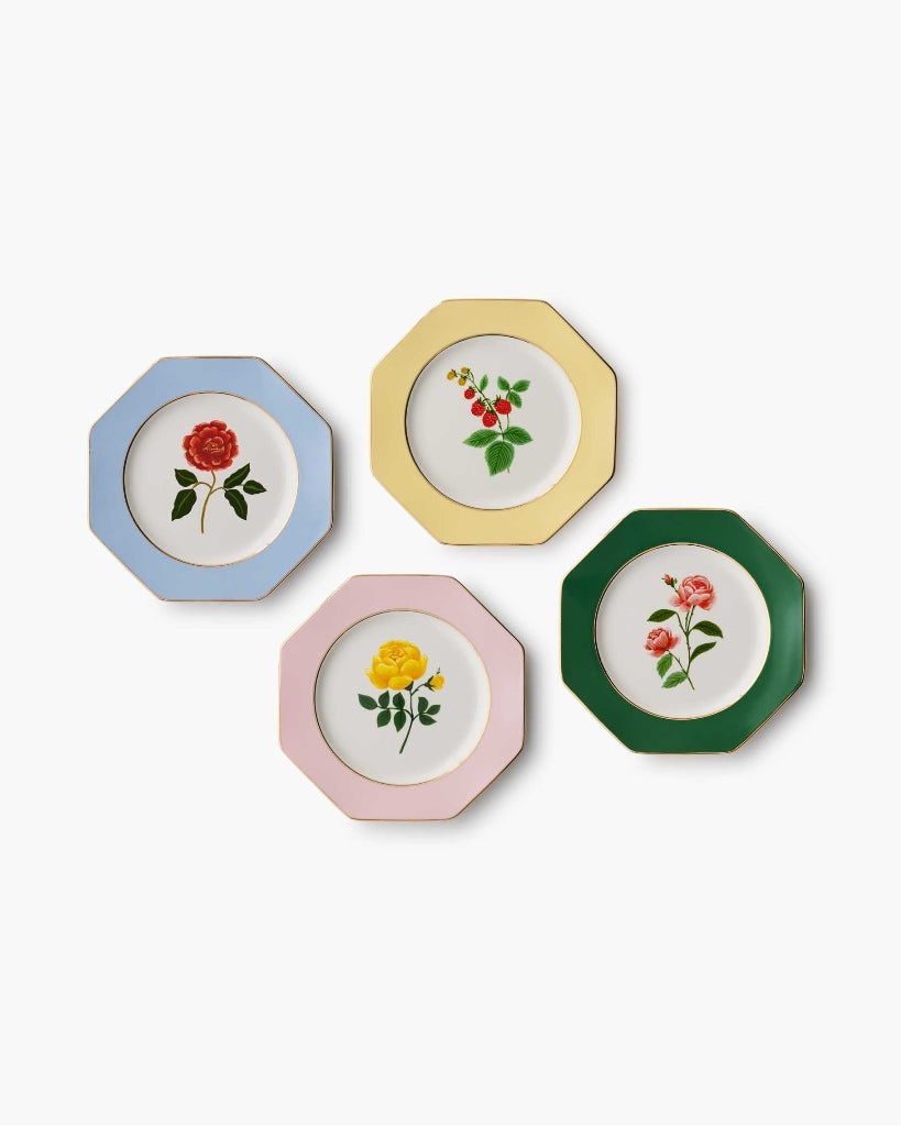 Porcelain Dessert Plate Set - Roses [PRE ORDER]