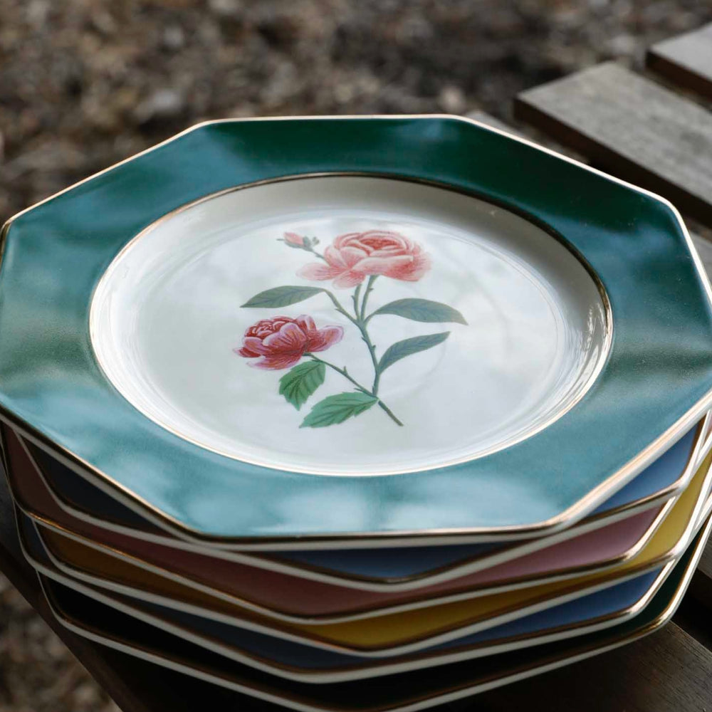 Porcelain Dessert Plate Set - Roses [PRE ORDER]