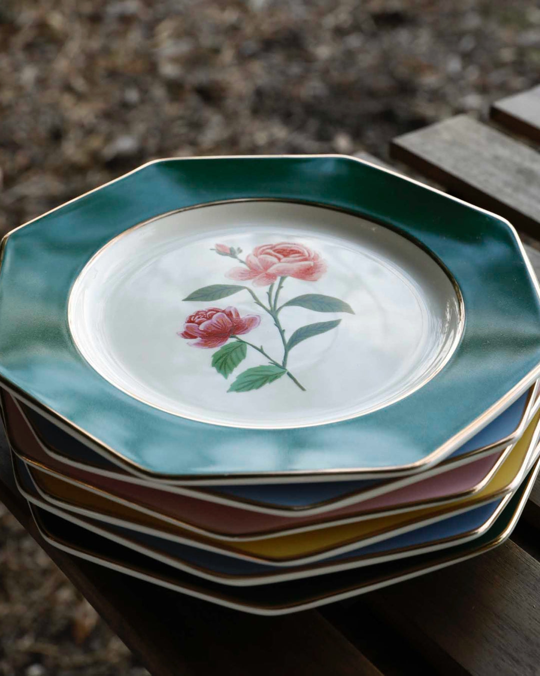 Porcelain Dessert Plate Set - Roses [PRE ORDER]