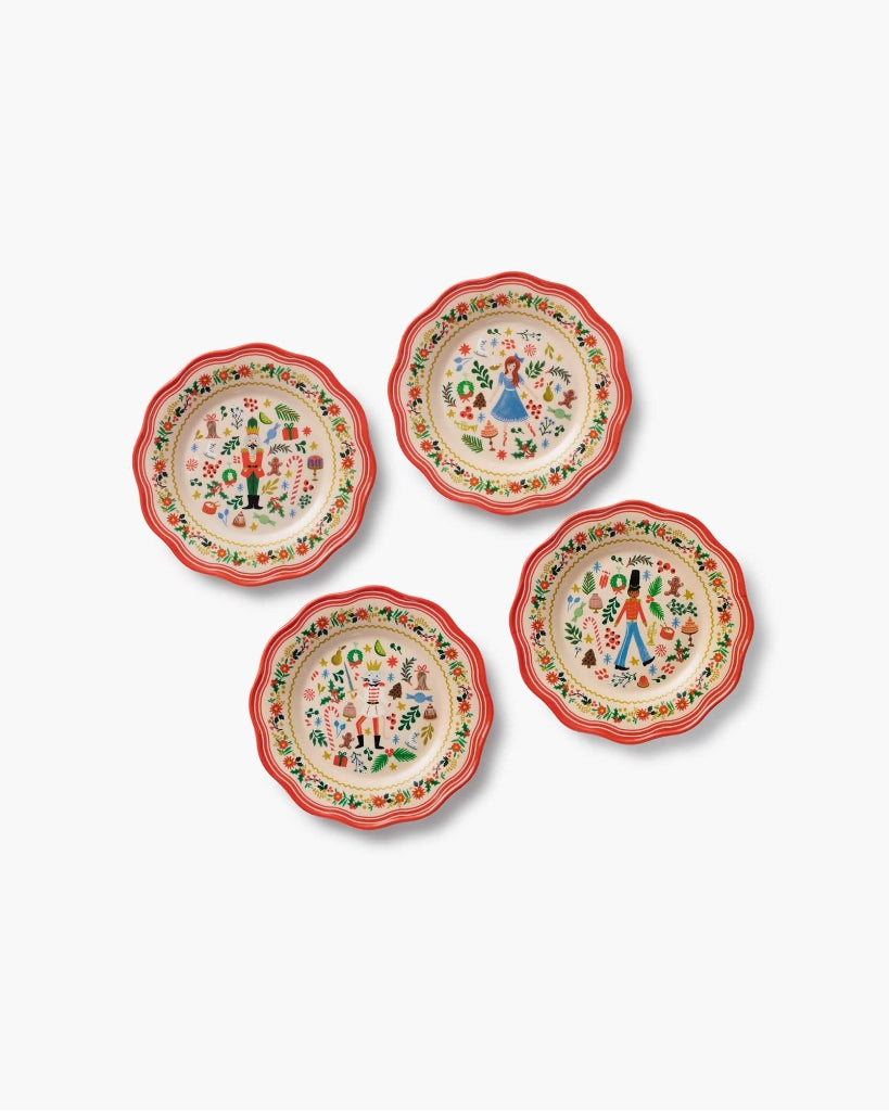 Assorted Dessert Plates - Holly Jolly Nutcracker [PRE ORDER]