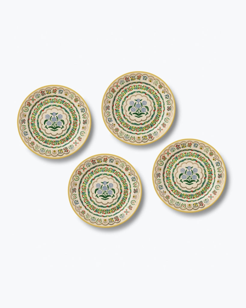 Porcelain Dinner Plate Set - Rosette