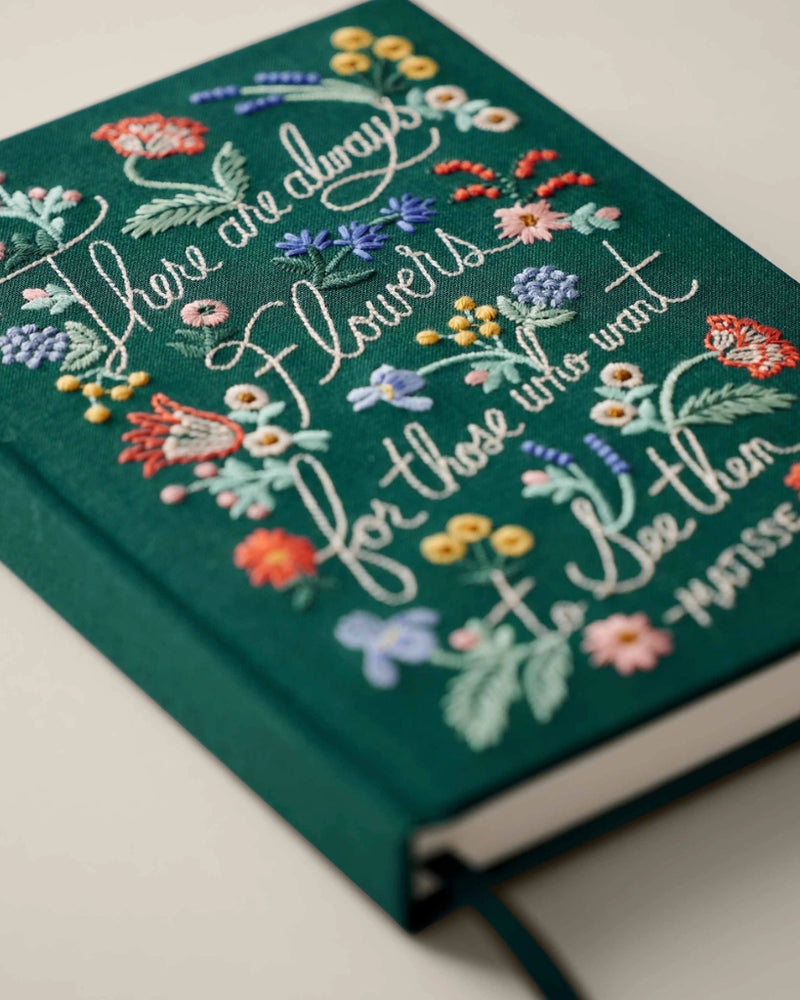 
                      
                        Embroidered Notebook - There Are Always Flowers
                      
                    