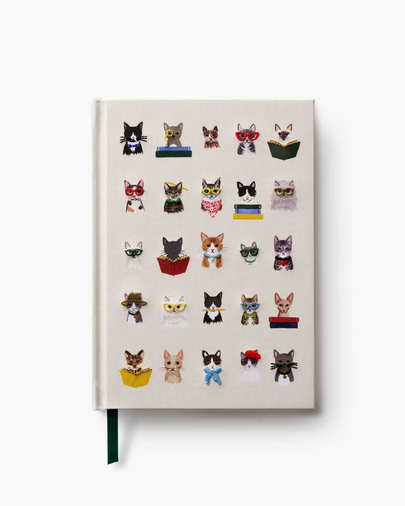 Embroidered Notebook - Studious Cats