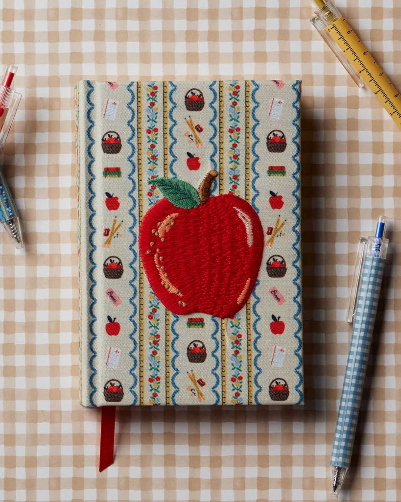 Embroidered Mini Notebook - Schoolhouse [PRE ORDER]
