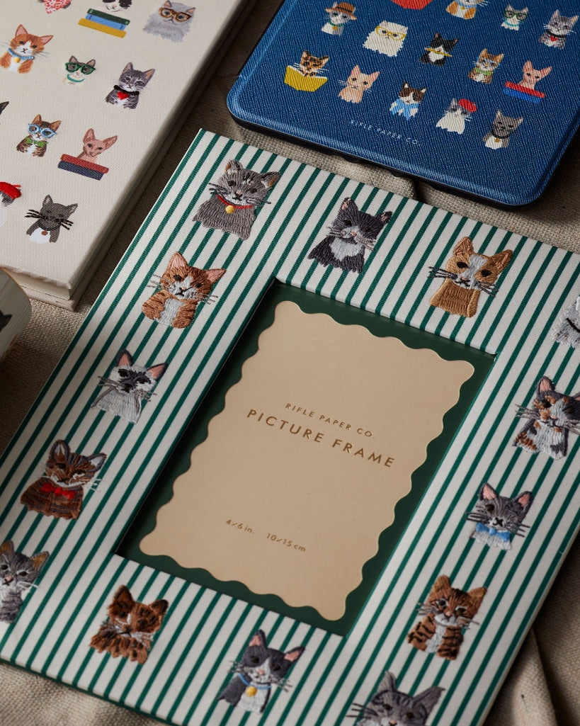 Embroidered Picture Frame - Cool Cats [PRE ORDER]