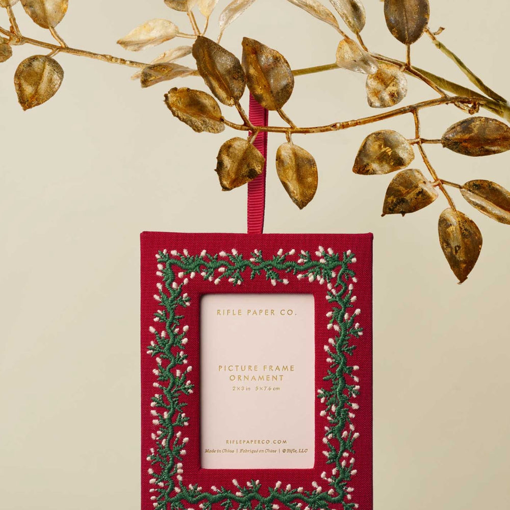 Embroidered Frame Ornament - Garland