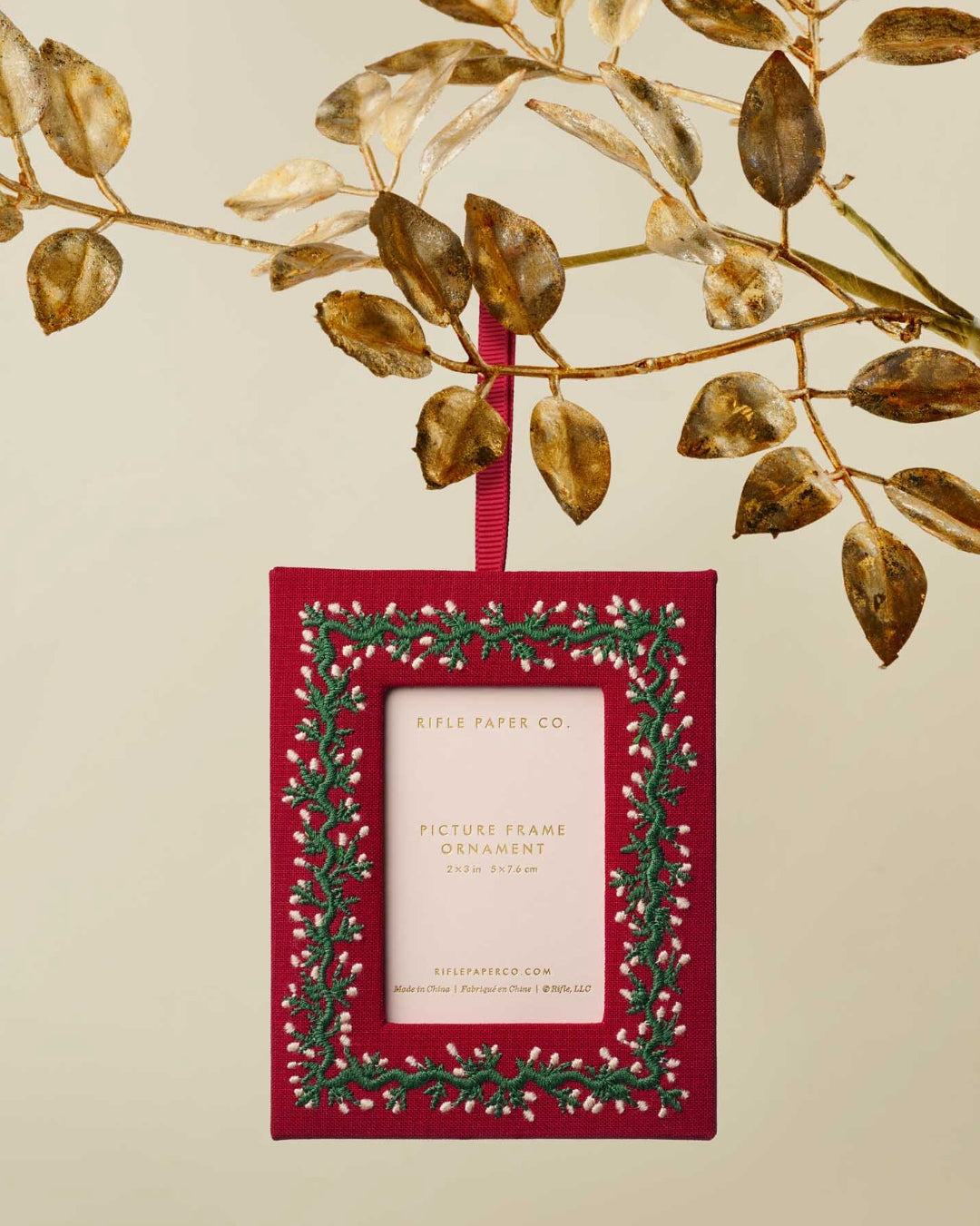 Embroidered Frame Ornament - Garland