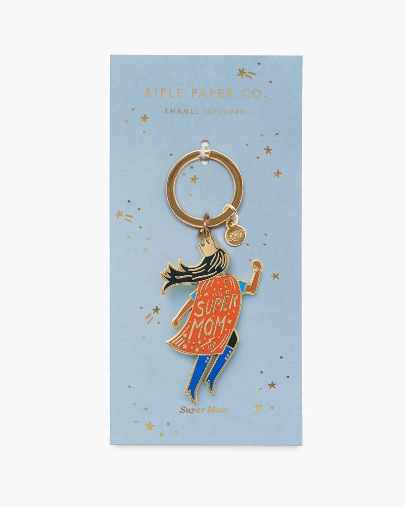 Enamel Keychain - Soaring Super Mom