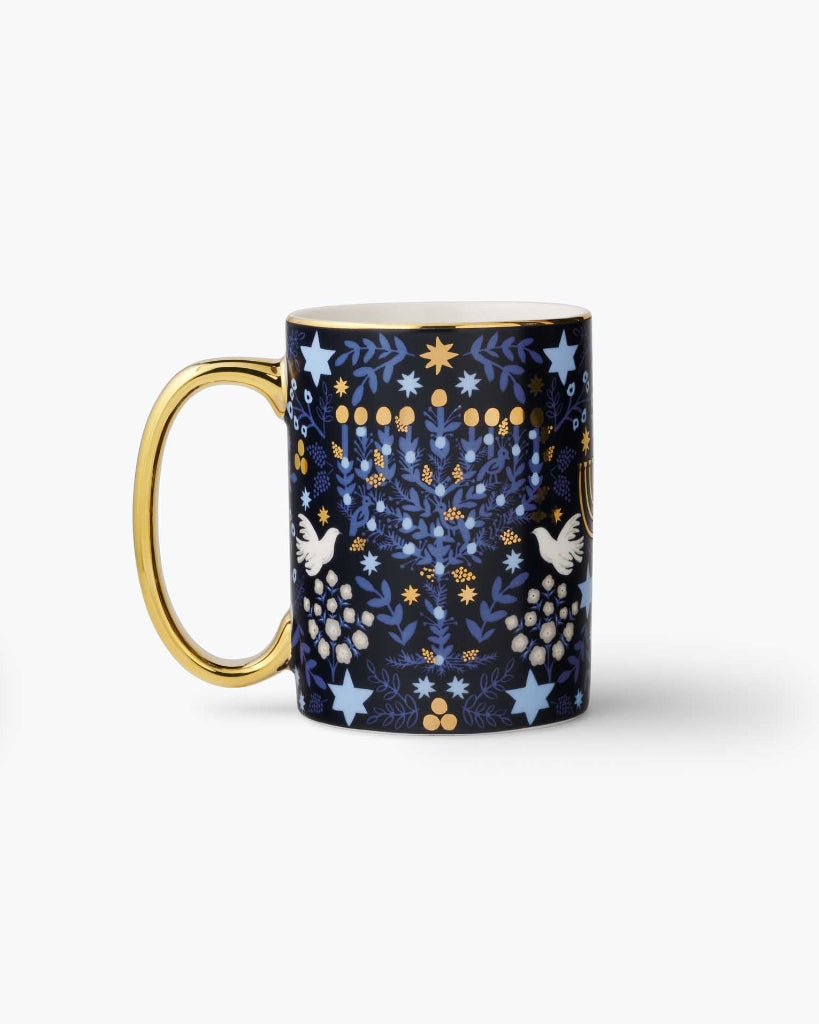 Porcelain Mug - Laurel Menorah [PRE ORDER]