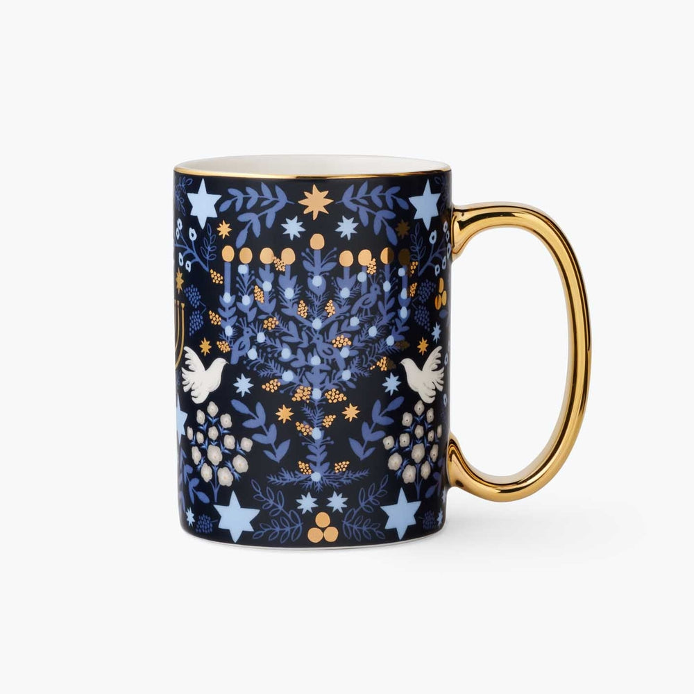 Porcelain Mug - Laurel Menorah [PRE ORDER]