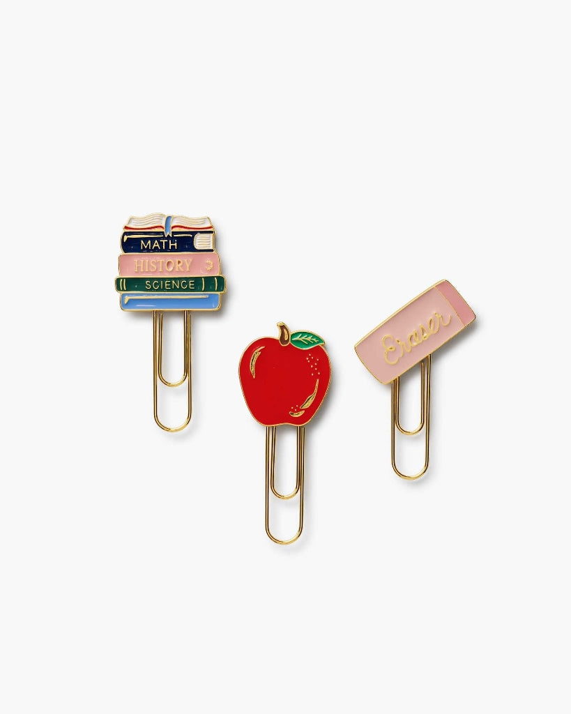 Enamel Paper Clip Set - Schoolhouse [PRE ORDER]