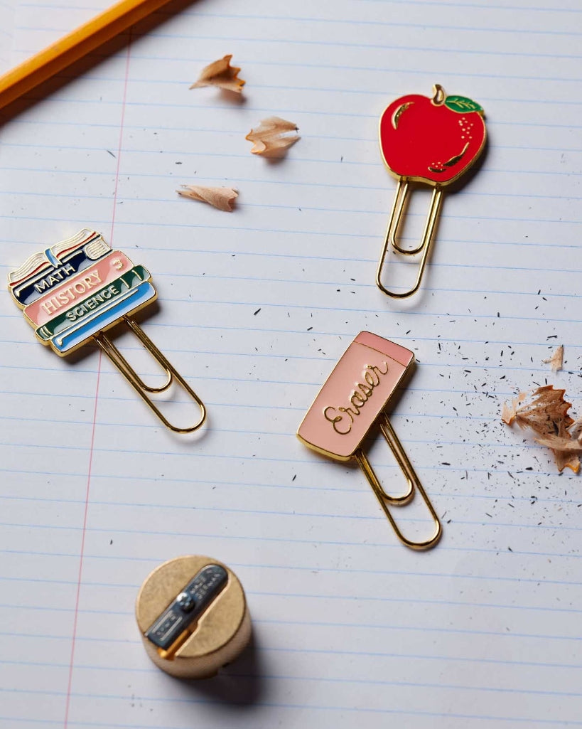 Enamel Paper Clip Set - Schoolhouse [PRE ORDER]