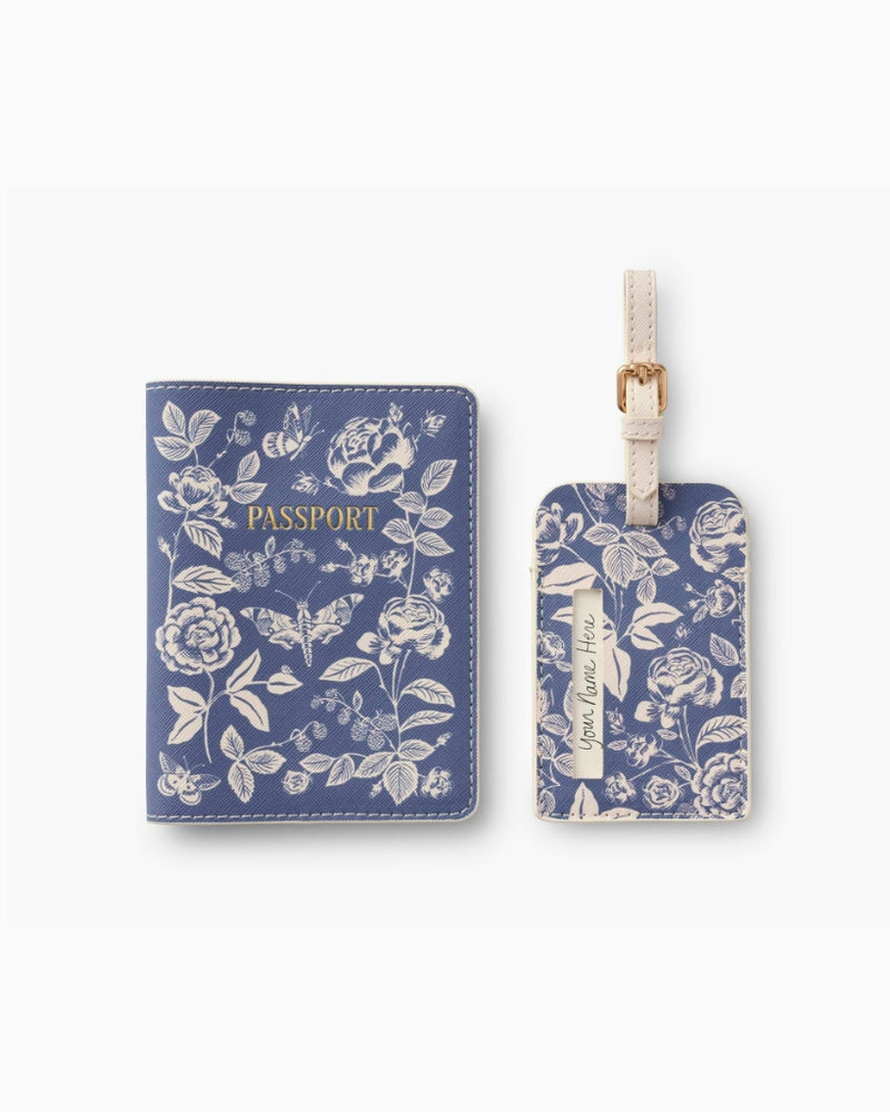 Passport & Luggage Tag Set - English Rose [PRE ORDER]